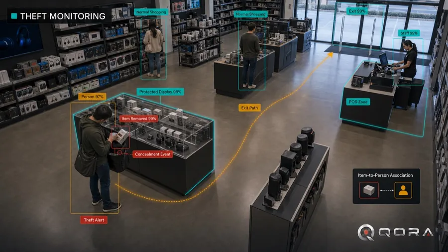 QORA retail store safety and loss-prevention monitoring